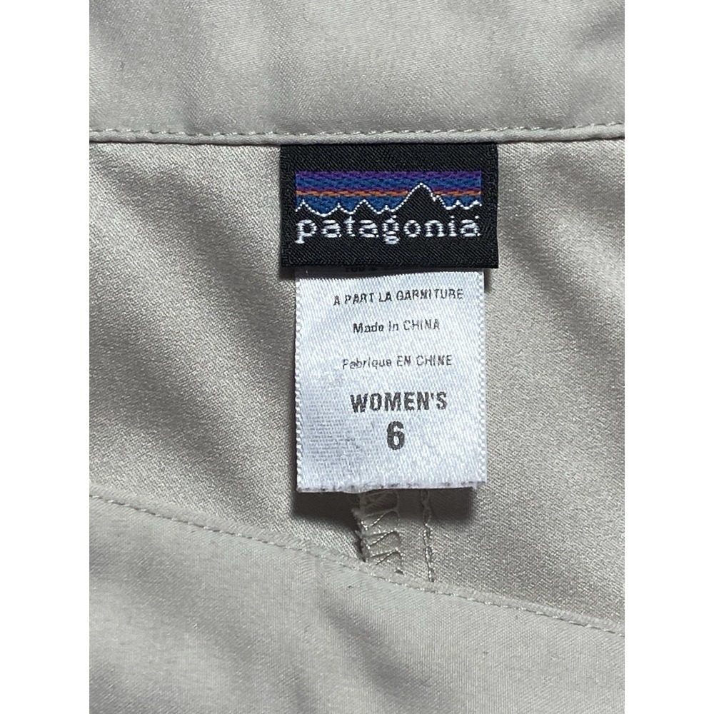 Patagonia Skirt womens 6 Beige Side Zip Slits‎ Hiking Outdoors - Picture 7 of 9